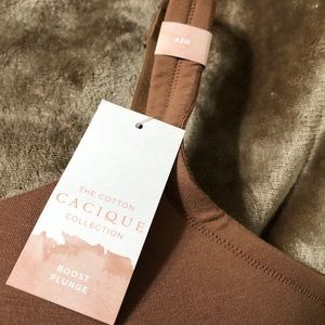 NWT Cacique/Lane Bryant Cotton Plunge Bra size 42H